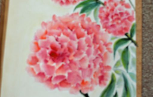 Second Chinese painting - Hydrangea - Watercolour