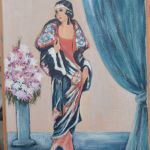 Art Deco Fashion - Acrylics - SOLD  - 10 x 12 inches to be framed