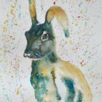 Hare 2 semi abstract watercolour