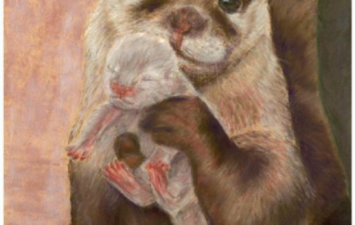 otter and Baby | Commission by Lesley Goff